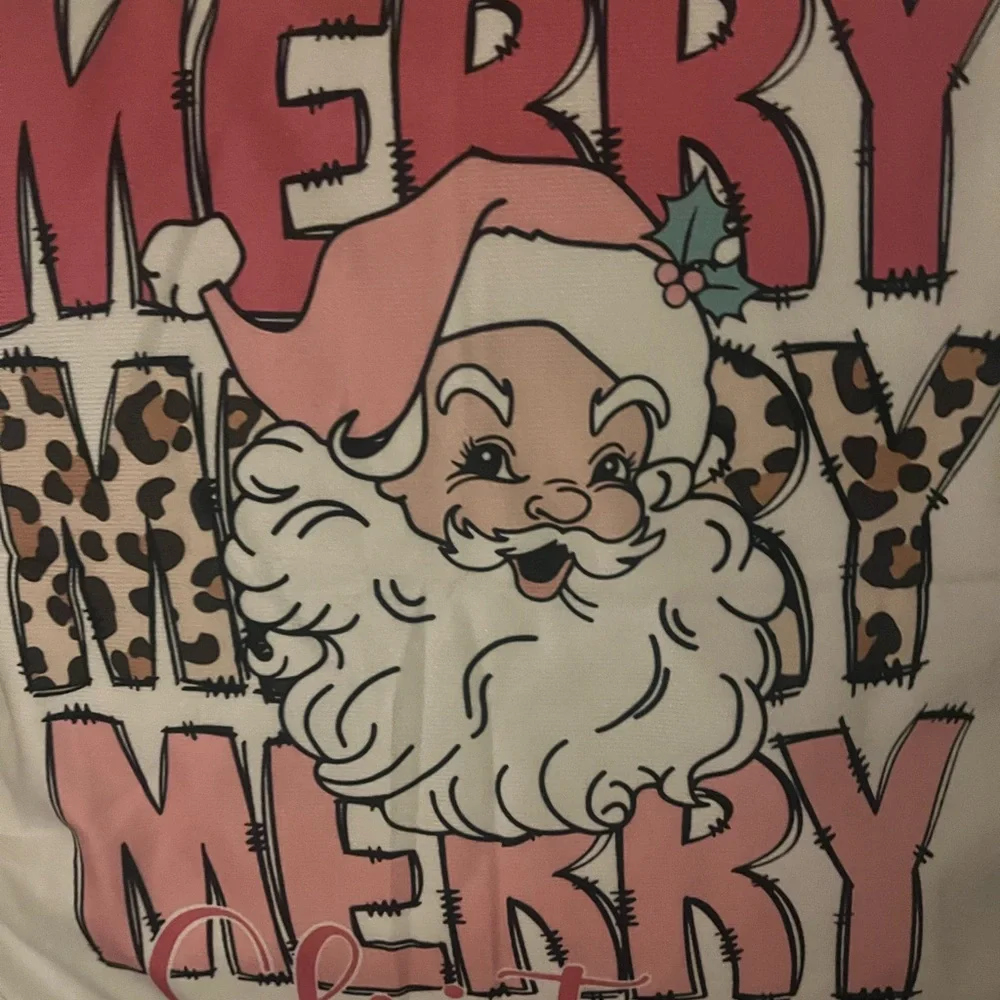 Merry Christmas Santa Throw Pillow case 14” x 14”
